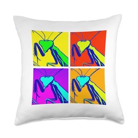 Terrarium Fan Shirts, Reptiles, Invertebrates, Ter Mantids, Praying Mantis, invertebrates, terrariums, Color Throw Pillow, 18x18, Multicolor