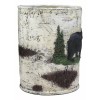 Ebros Rustic Black Bear in Pine Trees Forest Birch Finish