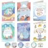 12 Pack Small Size Happy Easter Greeting Cards with Envelopes