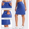 SANTINY Women's 20'' Knee Length Skorts Skirts 6 Pockets High