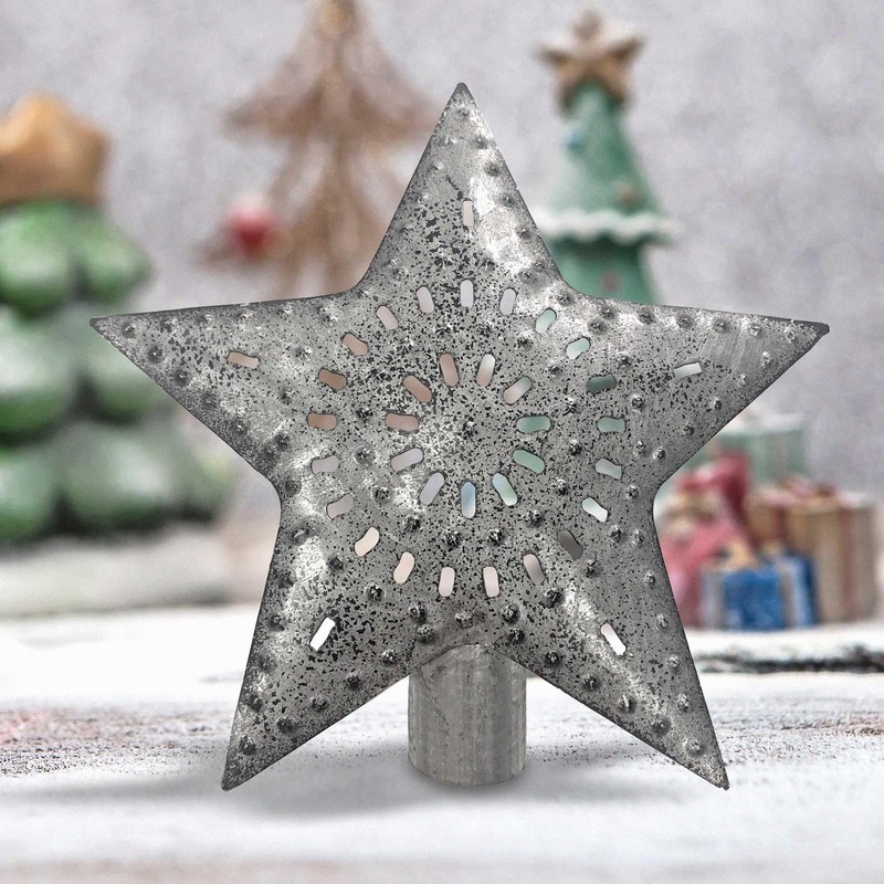 Punched Star Tree Topper 5.5"