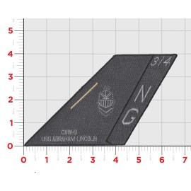 6.5" VMFA-314 MARINE CORPS BLACK KNIGHTS F-35 TAIL EMBROIDERED  PATCH