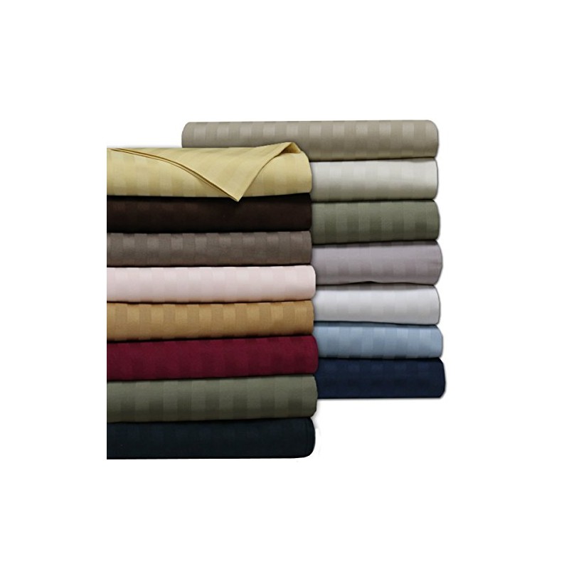 Royal Tradition Damask Striped 600-Thread-Count, 100-Percent Cotton Set of 2