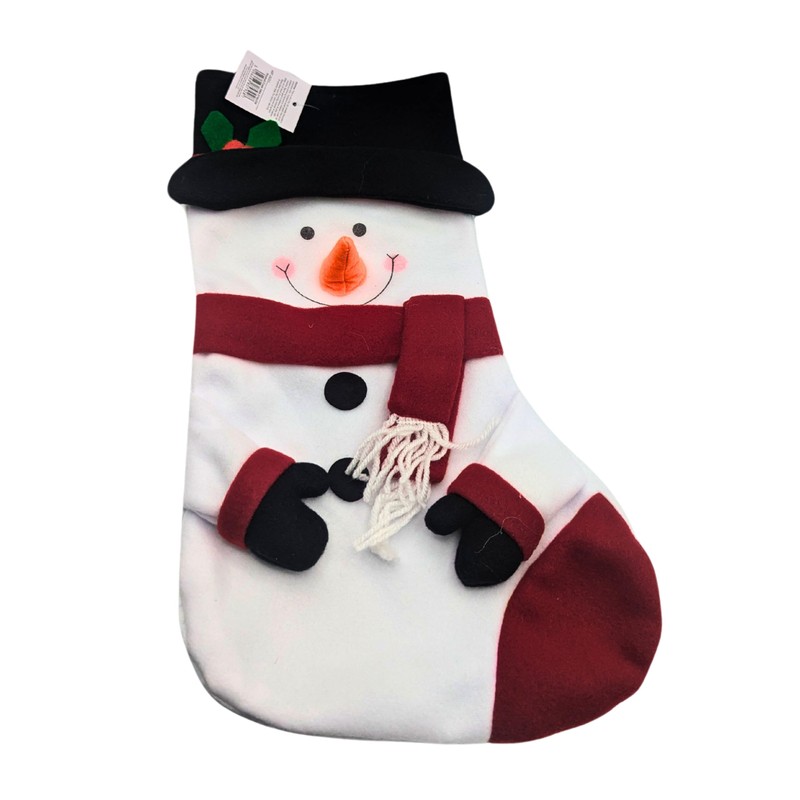 Christmas Stocking - 3d Festive 18" Large Christmas Stockings Snowman