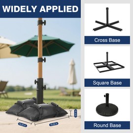 GALTEED 180LBS Extra Large Umbrella Base Weight Set of 4, Patio Fillable Sand Bags for Weight, Heavy-Duty Furniture Outdoor Weights for Umbrella Stand Patio Garden Backyard