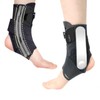 Wire Buckle Adjustable Ankle Brace for Support and Stabilization Strap Plate-Type Ankle Brace Black S 2ea