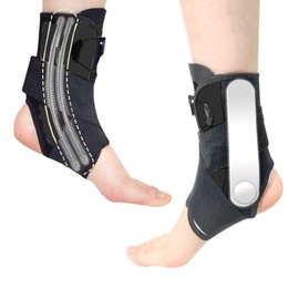 Wire Buckle Adjustable Ankle Brace for Support and Stabilization Strap Plate-Type Ankle Brace Black S 2ea