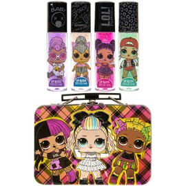 L.O.L Surprise! Townley Girl 4 Pack Roll-on Lip Gloss with 1 Collectible Case for Girls Kids, Ages 5+ for Parties, Sleepovers and Makeovers
