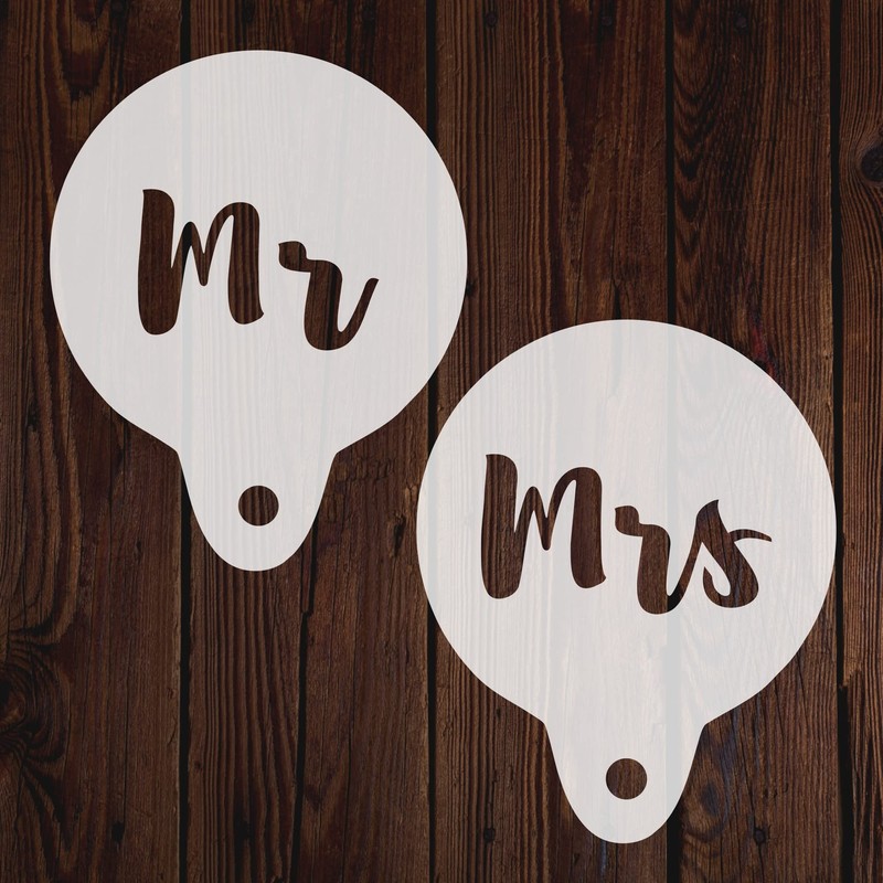 Mr Mrs Macaron Oreo Cookie Stencils Small Mylar Stencil Set