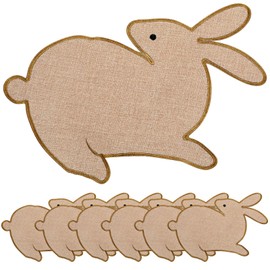 RattanView Easter Placemats Set of 6 Bunny Place Mats 12 x 18 Inch Spring Table Mats Decorations for Easter Party Dining Home Farmhouse Kitchen