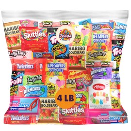 Assorted Candy Mix - Variety Pack of Gummies, Sour Candy, and Chewy Treats - Perfect for Parties, Pinatas, and Snacking (4 LB)