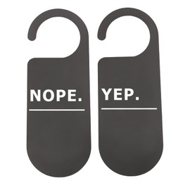 CENWA 2 Pcs Nope Yep Do Not Disturb Sign Work Door Hanger Door Sign Office Sign (double side Nope Yep)