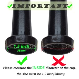 HDbonemu 36 Pack 1.5" Wrought Iron Patio Furniture Glides Outdoor Chair Leg Floor Protectors-White…