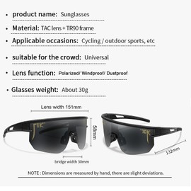 nobleboy Sport Polarized Sunglasses for Men Women Youth,Sports Sunglasses UV400 Protection for Running Cycling Outdoor Glasses Gift