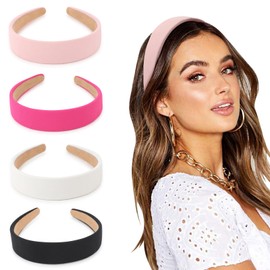 DRESHOW Women's Girls' 4 Pieces Knotted Headband Headband Women's Boho Wide Hair Bands Non-Slip Headband