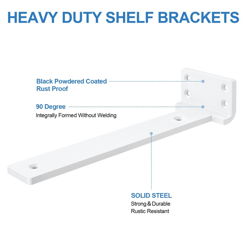 Heavy Duty Shelf Brackets, Floating Shelf Bracket 12 inch 6