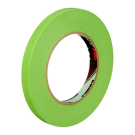 3M 401+ High Performance Masking Tape, 0.50 Inch x 60 Yards, Green | 3M