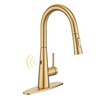 Tohlar Gold Touchless Kitchen Faucet with Pull Down Sprayer, Modern