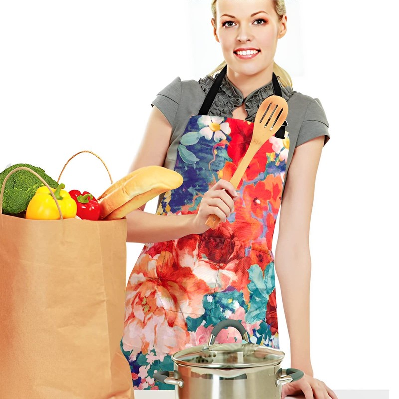 Adjustable Waterproof Apron,Sosolong Apron with 2 Pockets Cooking Kitchen Aprons