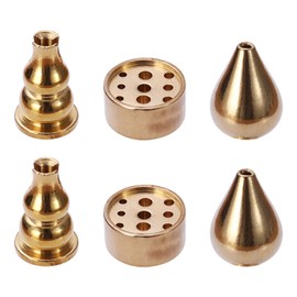 Xujia Incense Holder, Coil Incense Burner, Incense Cone Burner, Incense Sticks Burner, 3 Styles Brass(6 Pieces).