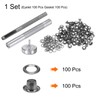 HARFINGTON 100pcs Grommet Tool Kit 4mm Copper Grommet Eyelet Set