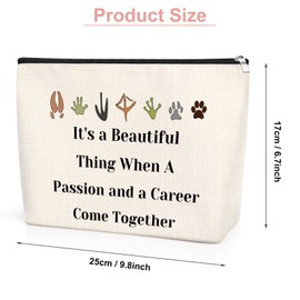 Veterinarian Gift for Women Vet Tech Makeup Bag Animal Rescue Gift Veterinary Technician Gift Birthday Ideas for Veterinarian Vet Tech Appreciation Presents Vet Tech Student Makeup Zipper Pouch