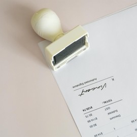 Personal Signature Stamp 4/5 x 1 5/8" – Transform Your Handwritten Signature into a Custom Stamp for Envelopes, Documents, Label and Contracts