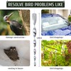 JUNIQUTE Bird Wind Twisting Scare Rods Reflective Ornamental Spiral Device