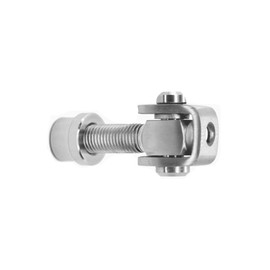 CARDINE INOX AISI 304 CON CAVALLETTO E BUSSOLA - M16