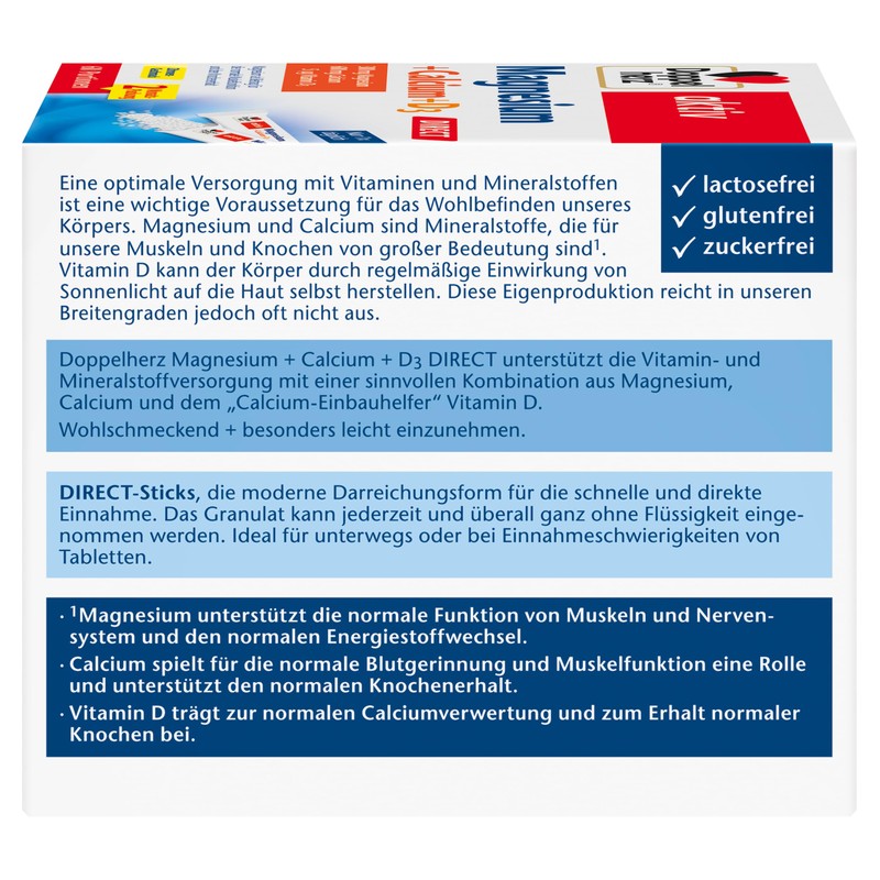 Doppelherz Magnesium + Calcium + D3 Direct - with Lemon