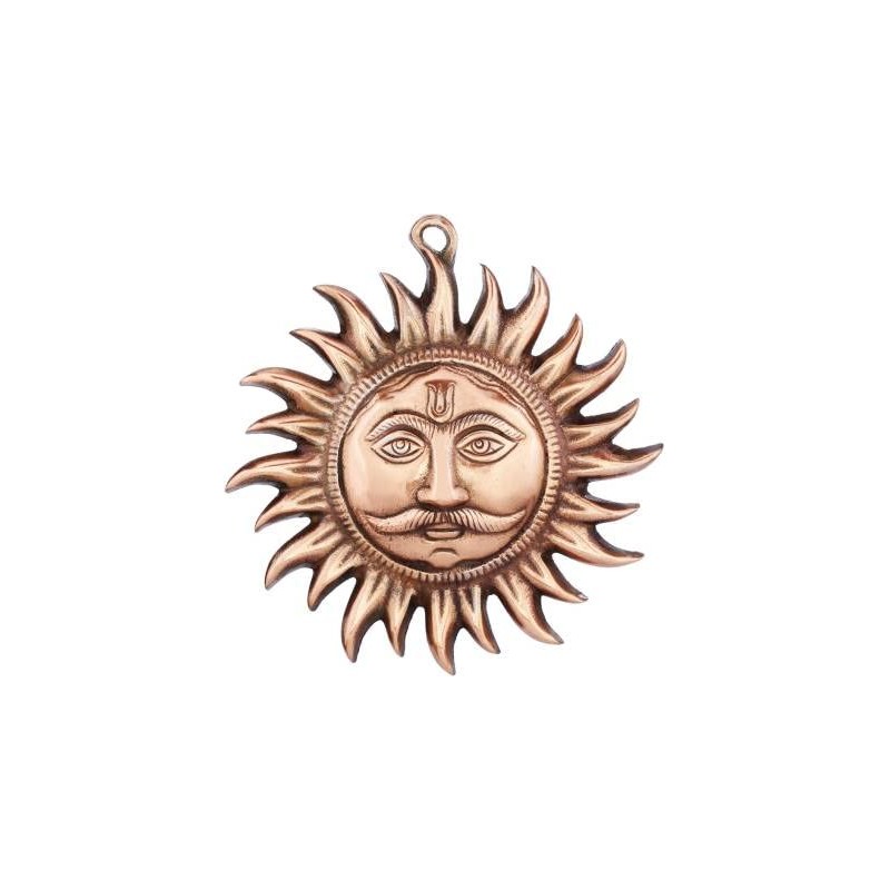 Copper Sun | Copper Surya Murti Sun Idol Face for