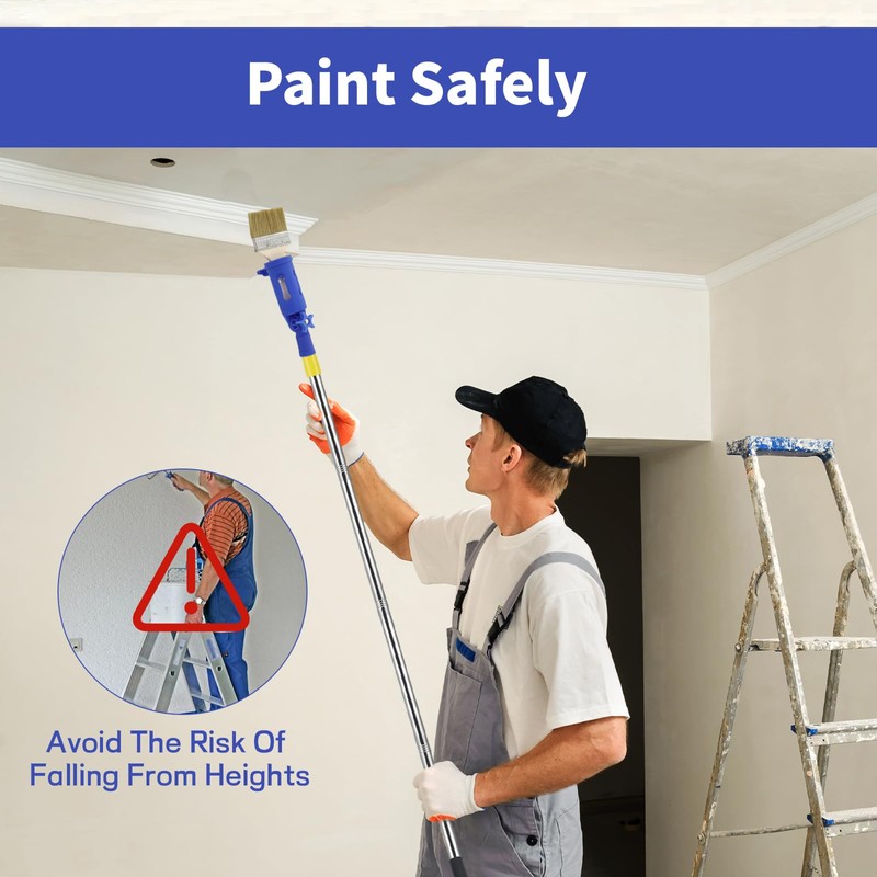 Multi-Angle Paint Brush Extender, Paint Roller Extension Pole,4 Inch Rollers