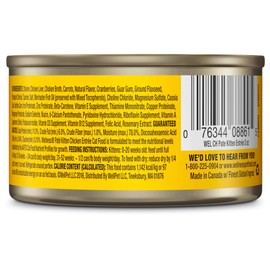 Wellness Complete Health Kitten Canned Wet Cat Food, Chicken Pate, 3 Ounces (Pack of 24)