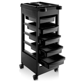 Saloniture Beauty Salon Rolling Trolley Cart with 5 Drawers