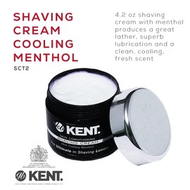Kent SCT2 Shaving Cream Foam - Men's Cooling Menthol Shaving Cream, Perfect for Travel or Home, Gentle on Sensitive Skin