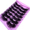 HBZGTLAD Mink Lashes Fluffy False Eyelashes 25mm Dramatic Faux Mink