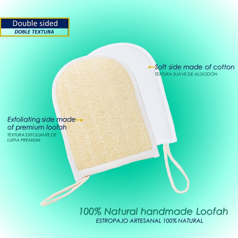 Frotash Estropajo Loofah Exfoliante Afelpado Manopla para Baño 3 Piezas