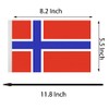 US American & Norway Friendship Table Flag Display, American &