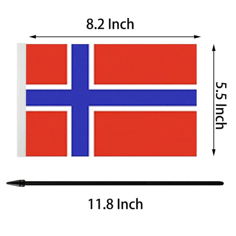 US American & Norway Friendship Table Flag Display, American &