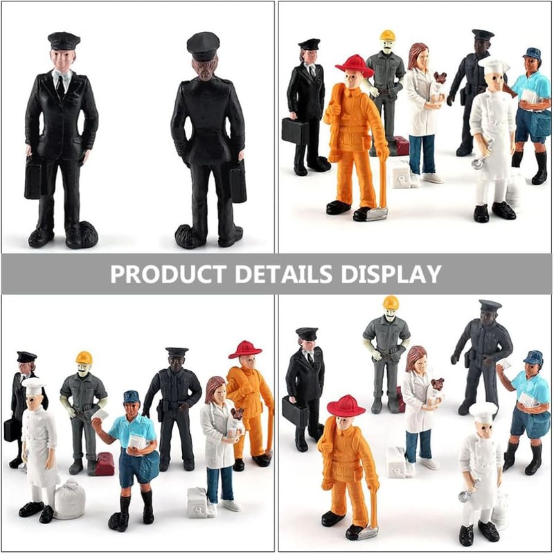 Ieron 7 Piece Person Figure Model Playset, Person Figure, Vet,