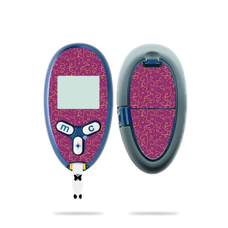 MightySkins Skin Compatible with Abbott Freestyle Lite - Magenta Swirls