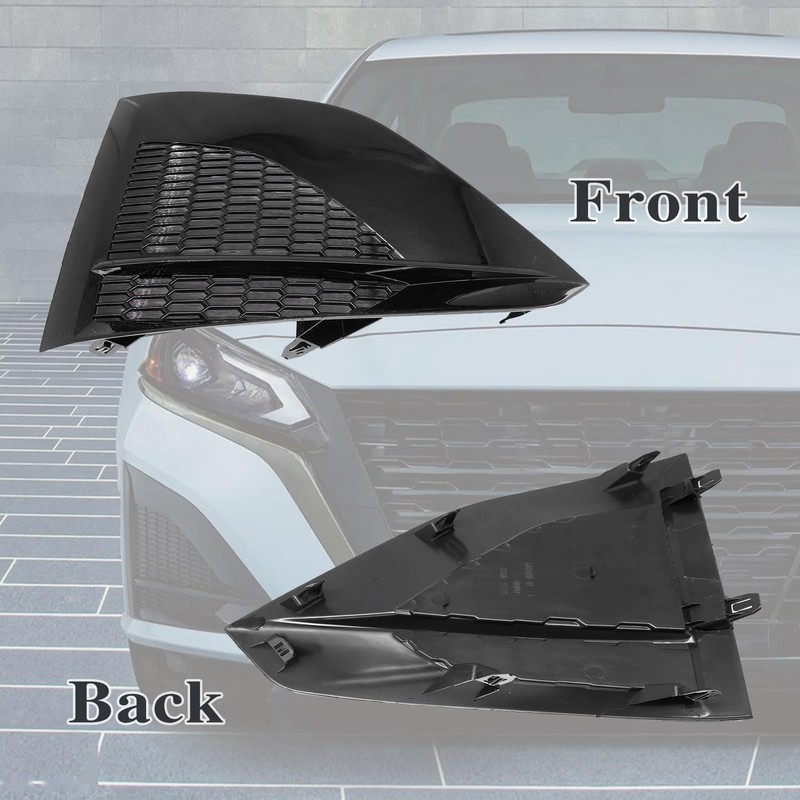 FZJDSD 1PC Black Passenger Right Side Front Fog Lamp Light