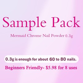 Pretty Diva 0.3g Mermaid Unicorn Chrome Nail Powder, Aurora Iridescent Chrome Powders for Nails, Mermaid Powder for Nails Chrome Mica Powder Manicure Pigment (Aurora pink, 0.3g)