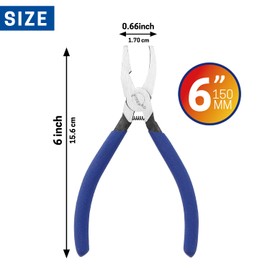 WISEPRO 6 Inch Breaker Grozer Pliers - Glass Breaking & Grozing Pliers for Stained Glass Cutting & Mosaics