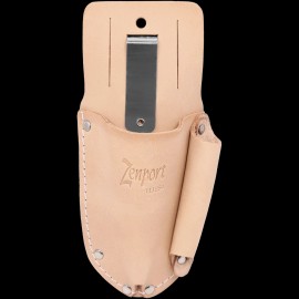 Zenport HJ264 Leather Pruner Sheath w/ Sharpener Pocket, Beige - 1 Pack