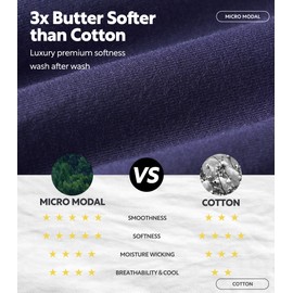 DAVID ARCHY Men's Comfort Fit Boxer Briefs, Ultra Soft Modal Underwear with Fly Boxer Briefs for Men 3 Pack