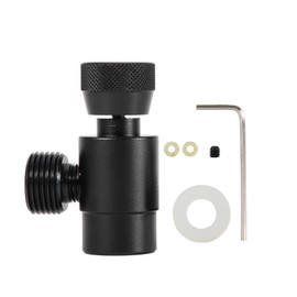CO2 Filling Tank Cylinder Refill Adapter Connector Kit For SodaStream (Black without Meter)