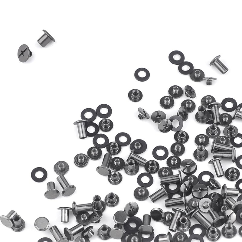 MABAHON 100 Set Chicago Screws Book Screws 4/6/8/10/12 mm Rivet