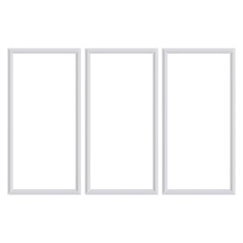KTINITK 3 PCS Premade Wainscoting Panels，Accent Wall Panels for Interior Wall Decor,All Edges precut, Factory Primed Wall molding Pieces (12 x 24 in)