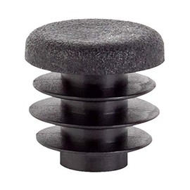 Alberts 426675 Sealing Plugs for Round Pipes, Plastic, Black, Diameter 20 mm, Set of 2